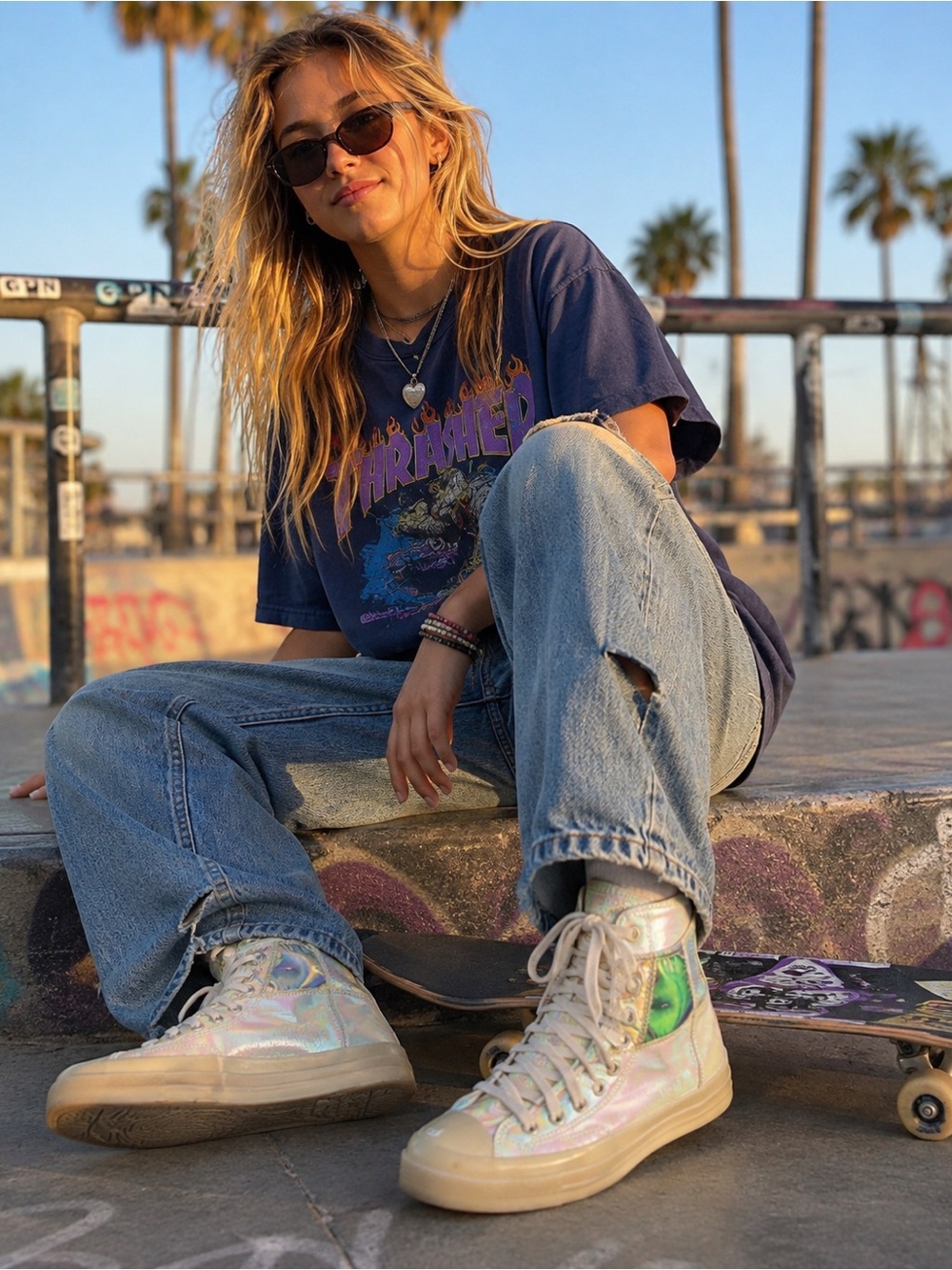 CONVERSE CHUCK 70 High ‘Summer Glow White Iridescent Women’s 9 Men’s‎ 7